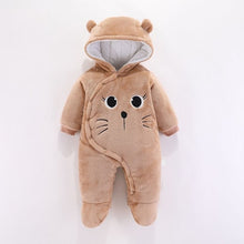 Load image into Gallery viewer, Baby clothing Boy girls Clothes Cotton Newborn toddler rompers cute Infant bear new born winter Hoodie romper   0-18M
