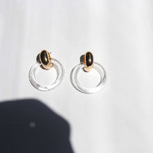 Load image into Gallery viewer, HUANZHI 2020 New Transparent Acrylic Round Circle Small Big Earrings Geometric Long Chain Stud Earrings For Women Girls Jewelry
