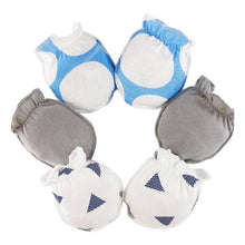 Load image into Gallery viewer, 3 Pair/Set Baby Gloves 0-6 Month Newborn Infant Anti-grab Glove Foot Cover Thin New
