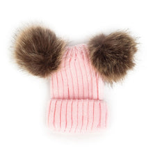 Load image into Gallery viewer, Children Winter Infant Newborn Kids Baby Wool Knitted Hat Cap Beanie With Two Double Pom Pom Beanie For Cute Boys Girl 1-3Years
