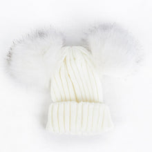 Load image into Gallery viewer, Children Winter Infant Newborn Kids Baby Wool Knitted Hat Cap Beanie With Two Double Pom Pom Beanie For Cute Boys Girl 1-3Years
