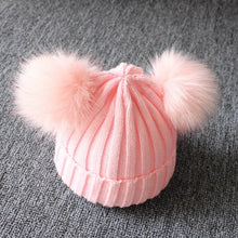 Load image into Gallery viewer, Cute Baby Hat Scarf Set Pompom Cartoon Infant Baby Girl Boy Winter Hat For Kids Warm Knitted Children Boys Girls Beanie Cap
