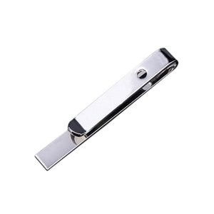 1 pcs Exquisite Colourful Tie Clip For Men Metal Black Gold Tone Simple Bar Clasp Practical Black Navy Blue Necktie Clasp