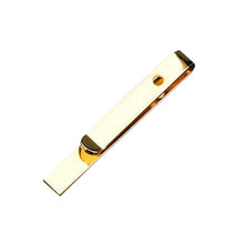 Load image into Gallery viewer, 1 pcs Exquisite Colourful Tie Clip For Men Metal Black Gold Tone Simple Bar Clasp Practical Black Navy Blue Necktie Clasp

