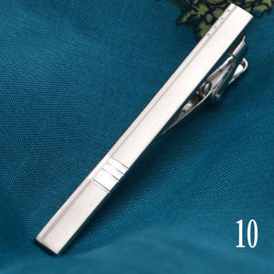 1 pcs Exquisite Colourful Tie Clip For Men Metal Black Gold Tone Simple Bar Clasp Practical Black Navy Blue Necktie Clasp