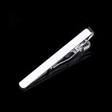 Load image into Gallery viewer, 1 pcs Exquisite Colourful Tie Clip For Men Metal Black Gold Tone Simple Bar Clasp Practical Black Navy Blue Necktie Clasp
