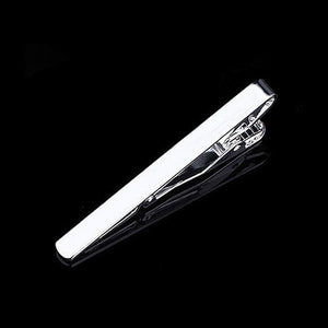 1 pcs Exquisite Colourful Tie Clip For Men Metal Black Gold Tone Simple Bar Clasp Practical Black Navy Blue Necktie Clasp
