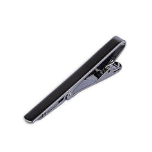 Load image into Gallery viewer, 1 pcs Exquisite Colourful Tie Clip For Men Metal Black Gold Tone Simple Bar Clasp Practical Black Navy Blue Necktie Clasp
