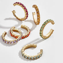 Load image into Gallery viewer, 5 Pair/set 2020 Brincos Female Rhinestone Huggie Earrings Set Amazing Price Gold Small Stud Earring for Women Fashion Jewelry
