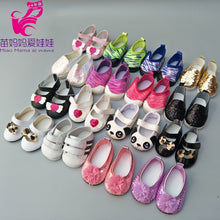 Load image into Gallery viewer, for   baby Doll shoes black white Prink Rose redShoes fits For 18" Doll shoes sneackers Toy doll Accessory
