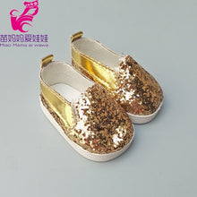 Load image into Gallery viewer, for   baby Doll shoes black white Prink Rose redShoes fits For 18" Doll shoes sneackers Toy doll Accessory
