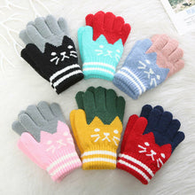 Load image into Gallery viewer, Cat Splice Mittens Winter Baby Boys Girls Knitted Gloves Warm Rope Full Finger Mittens Gloves for Children Toddler Kids
