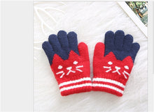 Load image into Gallery viewer, Cat Splice Mittens Winter Baby Boys Girls Knitted Gloves Warm Rope Full Finger Mittens Gloves for Children Toddler Kids
