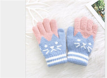 Load image into Gallery viewer, Cat Splice Mittens Winter Baby Boys Girls Knitted Gloves Warm Rope Full Finger Mittens Gloves for Children Toddler Kids
