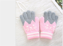 Load image into Gallery viewer, Cat Splice Mittens Winter Baby Boys Girls Knitted Gloves Warm Rope Full Finger Mittens Gloves for Children Toddler Kids
