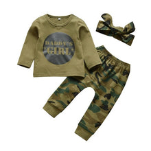 Load image into Gallery viewer, Newborn Baby Boys Girls Clothes Daddy/Mummy Letter 3Pcs Outfits Set Long Sleeve T-shirt+Pants Infant Toddler Clothing Suit
