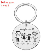 Load image into Gallery viewer, Love Cute Keychain Engraved Family Gifts for Parents Children Present Keyring Bag Charm Families Member Gift Key Chain
