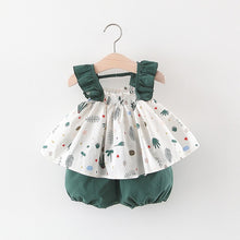 Load image into Gallery viewer, NEW Newborn Baby Girls Clothes Sleeveless Dress+Briefs 2PCS Outfits Set Striped Printed Cute Clothing Sets Summer Sunsuit 0-24M
