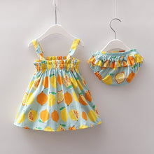 Load image into Gallery viewer, NEW Newborn Baby Girls Clothes Sleeveless Dress+Briefs 2PCS Outfits Set Striped Printed Cute Clothing Sets Summer Sunsuit 0-24M
