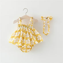 Load image into Gallery viewer, NEW Newborn Baby Girls Clothes Sleeveless Dress+Briefs 2PCS Outfits Set Striped Printed Cute Clothing Sets Summer Sunsuit 0-24M
