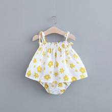 Load image into Gallery viewer, NEW Newborn Baby Girls Clothes Sleeveless Dress+Briefs 2PCS Outfits Set Striped Printed Cute Clothing Sets Summer Sunsuit 0-24M
