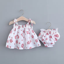 Load image into Gallery viewer, NEW Newborn Baby Girls Clothes Sleeveless Dress+Briefs 2PCS Outfits Set Striped Printed Cute Clothing Sets Summer Sunsuit 0-24M
