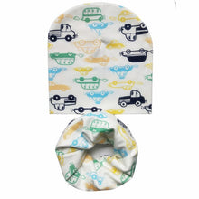 Load image into Gallery viewer, 2Pcs/Set Cotton Baby Hat Scarf Spring Star Print Children Caps Scarves Boys Girls Warm Beanie Collar Set Autumn Children Hat Set

