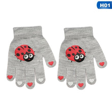 Load image into Gallery viewer, Children Kids Winter Warm Thicken Gloves Girls Boys Toddler Cute Cat Mittens Imitation Cashmere Finger Gloves For 1-7T

