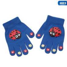 Load image into Gallery viewer, Children Kids Winter Warm Thicken Gloves Girls Boys Toddler Cute Cat Mittens Imitation Cashmere Finger Gloves For 1-7T
