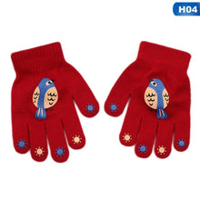 Load image into Gallery viewer, Children Kids Winter Warm Thicken Gloves Girls Boys Toddler Cute Cat Mittens Imitation Cashmere Finger Gloves For 1-7T
