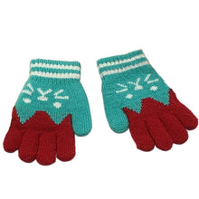 Load image into Gallery viewer, Children Kids Winter Warm Thicken Gloves Girls Boys Toddler Cute Cat Mittens Imitation Cashmere Finger Gloves For 1-7T

