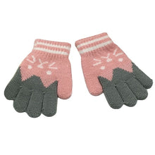Load image into Gallery viewer, Children Kids Winter Warm Thicken Gloves Girls Boys Toddler Cute Cat Mittens Imitation Cashmere Finger Gloves For 1-7T
