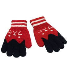 Load image into Gallery viewer, Children Kids Winter Warm Thicken Gloves Girls Boys Toddler Cute Cat Mittens Imitation Cashmere Finger Gloves For 1-7T
