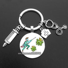 Load image into Gallery viewer, Cute Medical Kechain with Love Heart Angel Key Ring Personality Jewelry Thanksgiving Gift Key Holder for Nurse and Doctor

