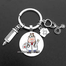 Load image into Gallery viewer, Cute Medical Kechain with Love Heart Angel Key Ring Personality Jewelry Thanksgiving Gift Key Holder for Nurse and Doctor
