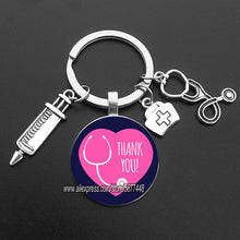 Load image into Gallery viewer, Cute Medical Kechain with Love Heart Angel Key Ring Personality Jewelry Thanksgiving Gift Key Holder for Nurse and Doctor
