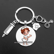 Load image into Gallery viewer, Cute Medical Kechain with Love Heart Angel Key Ring Personality Jewelry Thanksgiving Gift Key Holder for Nurse and Doctor
