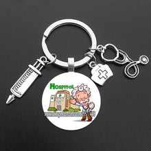 Load image into Gallery viewer, Cute Medical Kechain with Love Heart Angel Key Ring Personality Jewelry Thanksgiving Gift Key Holder for Nurse and Doctor
