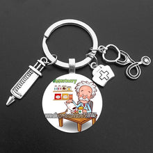 Load image into Gallery viewer, Cute Medical Kechain with Love Heart Angel Key Ring Personality Jewelry Thanksgiving Gift Key Holder for Nurse and Doctor
