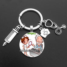 Load image into Gallery viewer, Cute Medical Kechain with Love Heart Angel Key Ring Personality Jewelry Thanksgiving Gift Key Holder for Nurse and Doctor
