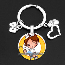 Load image into Gallery viewer, Cute Medical Kechain with Love Heart Angel Key Ring Personality Jewelry Thanksgiving Gift Key Holder for Nurse and Doctor

