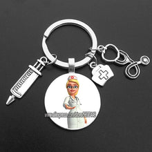 Load image into Gallery viewer, Cute Medical Kechain with Love Heart Angel Key Ring Personality Jewelry Thanksgiving Gift Key Holder for Nurse and Doctor
