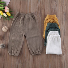 Load image into Gallery viewer, 2020 Autumn Winter Kids Children Baby Girl Cotton Leggings Full Length Wrinkled Pantalettes Pants Girls Long Trousers Pants
