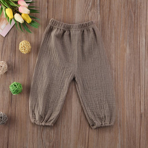 2020 Autumn Winter Kids Children Baby Girl Cotton Leggings Full Length Wrinkled Pantalettes Pants Girls Long Trousers Pants