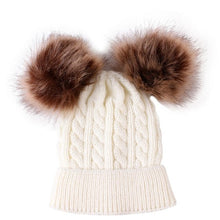 Load image into Gallery viewer, Cute Newborn Baby Winter Warm Hats Infant Kids Girls Boys Knit Hat With Pompom Ball Beanie Caps arrival Design Toddler Hats
