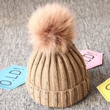 Load image into Gallery viewer, Cute Newborn Baby Winter Warm Hats Infant Kids Girls Boys Knit Hat With Pompom Ball Beanie Caps arrival Design Toddler Hats
