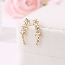 Load image into Gallery viewer, Fashion Korean Rhinestone Earrings Jewelry Crown Geometric Round Stud Earrings For Women Charm Flower Star Moon Earring Jewelry
