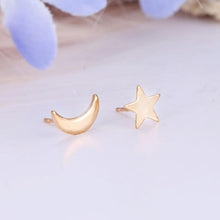 Load image into Gallery viewer, Fashion Korean Rhinestone Earrings Jewelry Crown Geometric Round Stud Earrings For Women Charm Flower Star Moon Earring Jewelry
