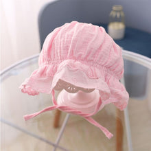 Load image into Gallery viewer, Lace Newborn Baby Hat Cute Cotton Kids Baby Girl Hat Cap Princess Infant Toddler Baby Bonnet Girls Summer Sun Hat Gifts
