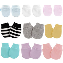 Load image into Gallery viewer, KLV 4 Pair/set Simple Cute Baby Knitting Mitten Newborn Anti-eat Hand Anti-Grab Face Protect Glove Baby Mitten
